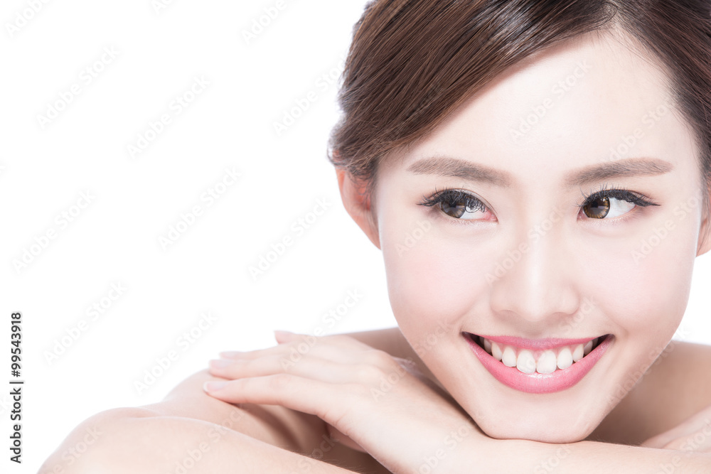 Charming woman Smile face
