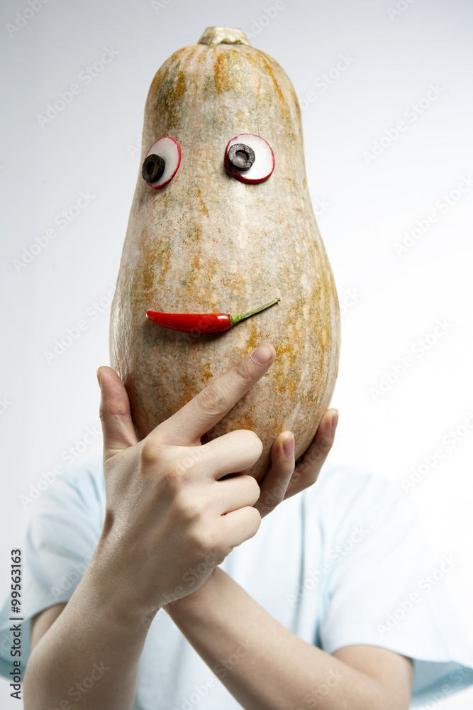 男性用蔬菜面膜遮脸