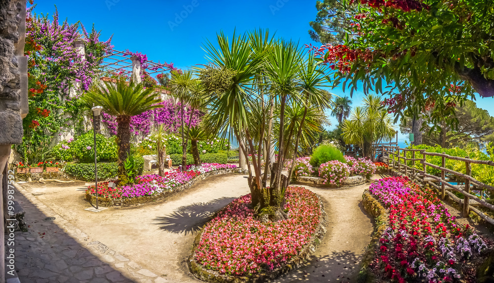 意大利阿马尔菲海岸拉韦洛著名的鲁福罗别墅花园