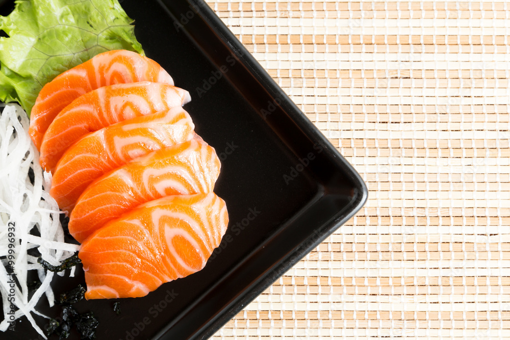 三文鱼生鱼片-日本食品