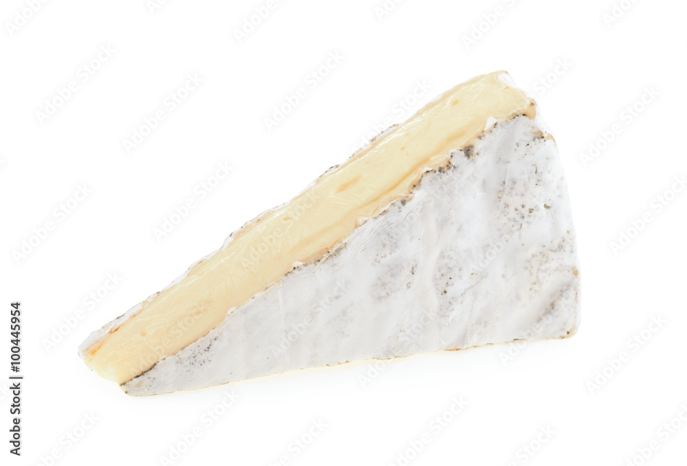 Brie cheese isolated on a white background