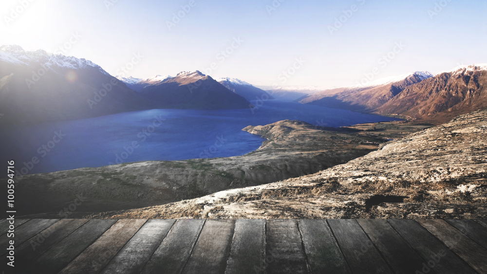 奇景湖-瓦基蒂普山脉自然概念