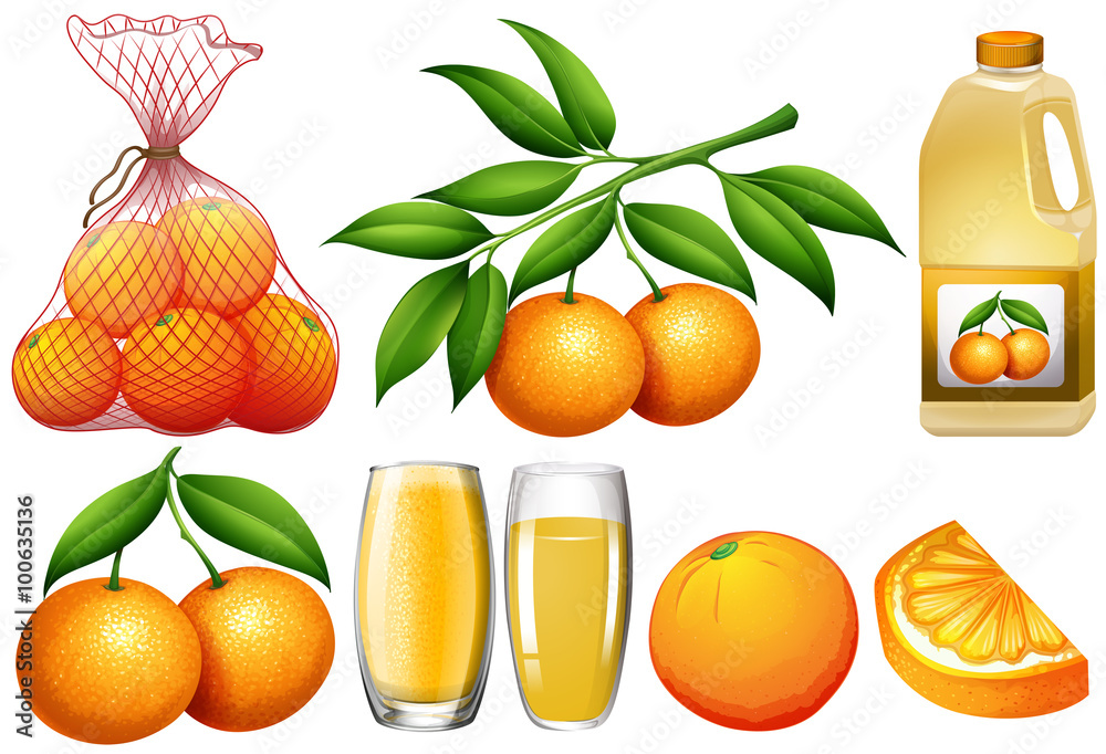 橙子和橙子产品