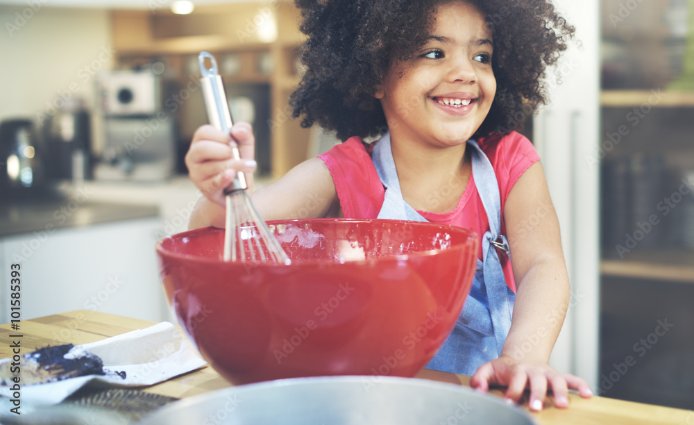 Children Cooking Happiness Activitiy Home Concept
