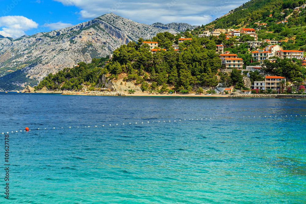 Beautiful bay and beach,Brela,Dalmatia region,Croatia,Europe