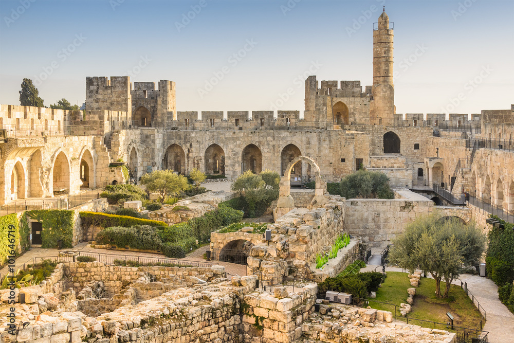 以色列耶路撒冷的大卫塔。