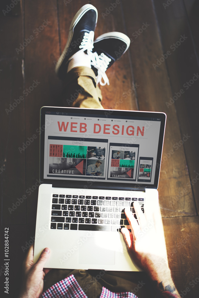 网页设计软件技术布局博客概念
