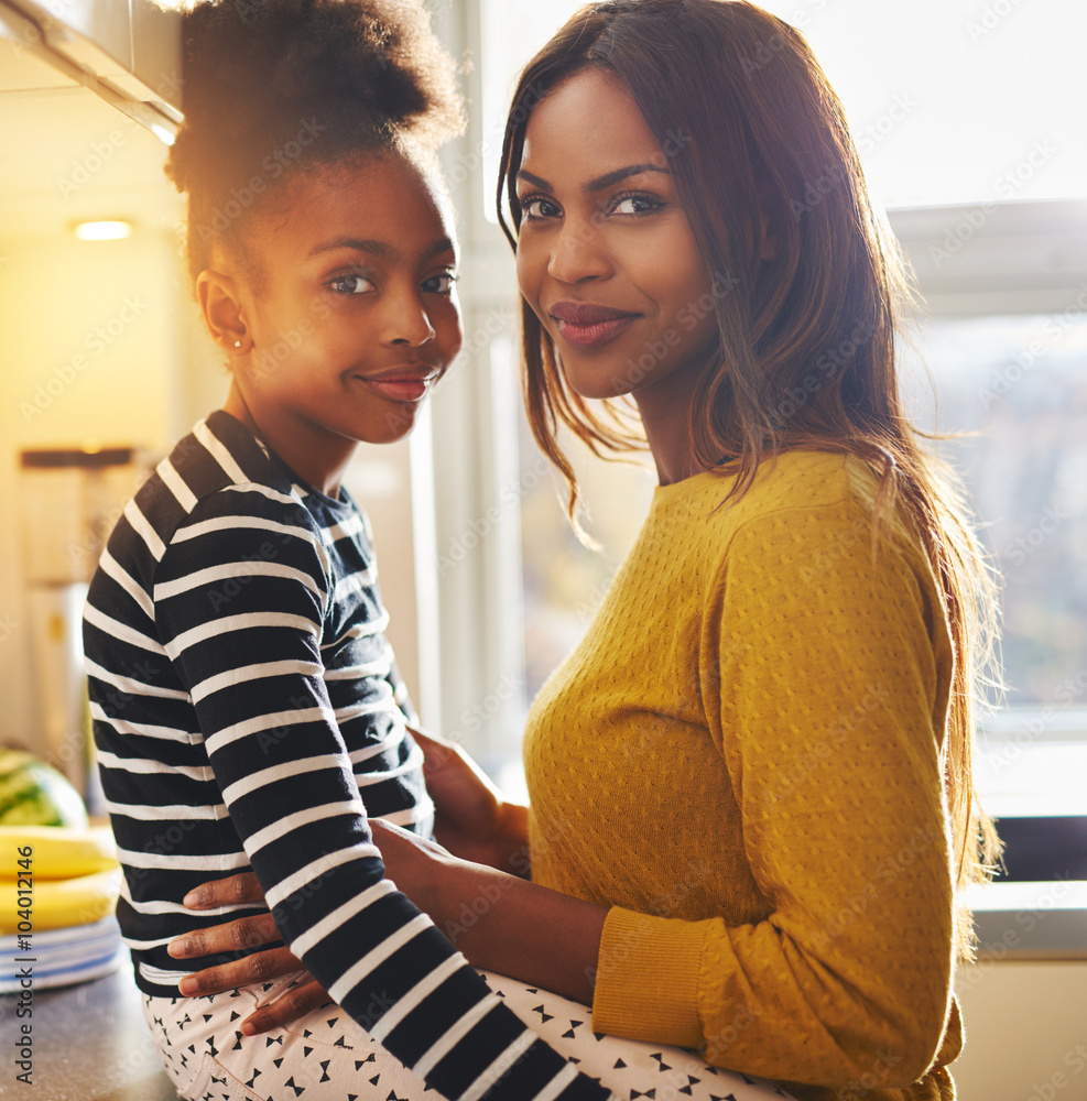 Black woman and her daughter