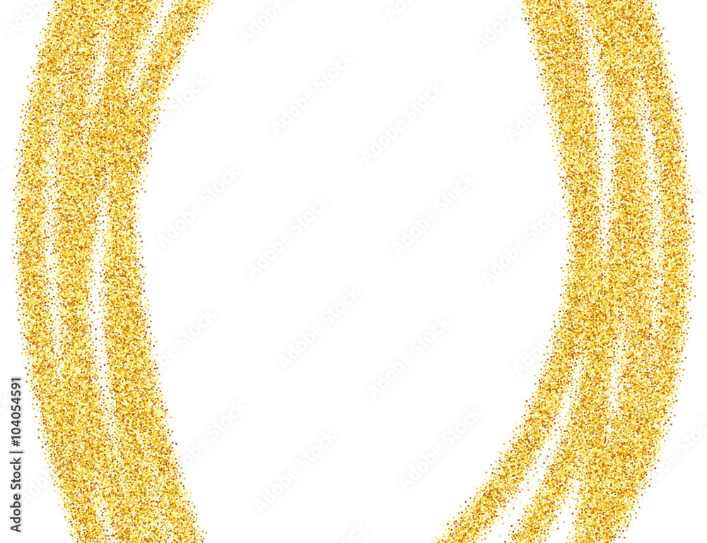 矢量金色闪光抽象背景，白色背景上的金色闪光，设计模板