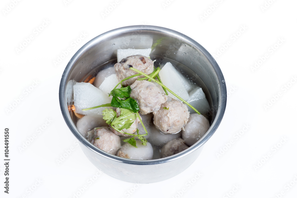 meatballs and turnips(chinese food)