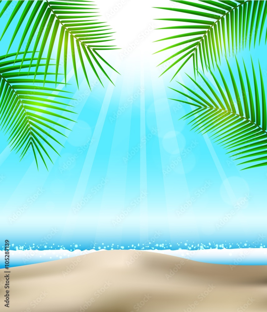 阳光明媚的海滩和热带海洋