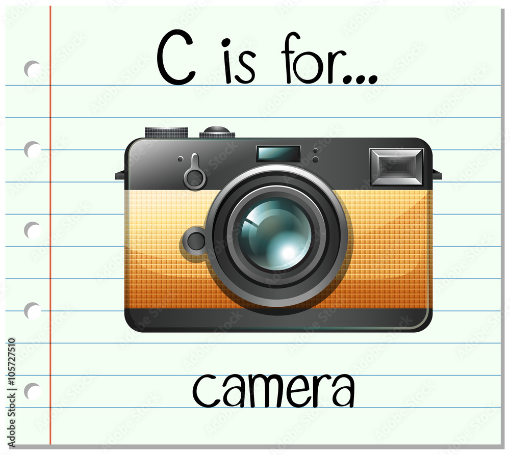 闪光灯卡字母C用于相机