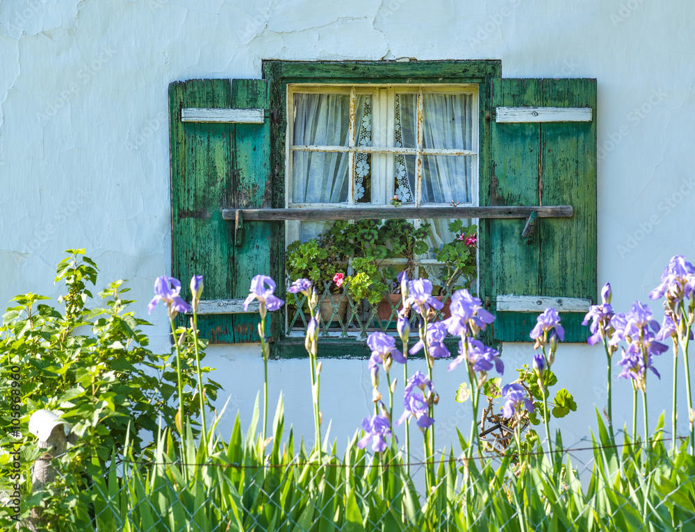 Altes Fenster von Bayrischem Bauernhof