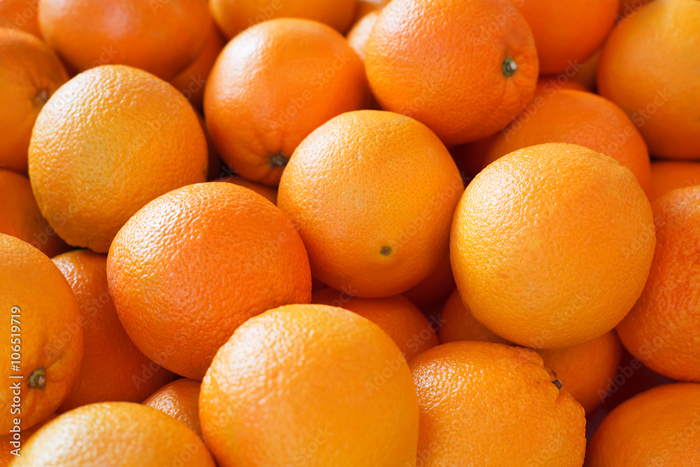 橙色水果。背景。