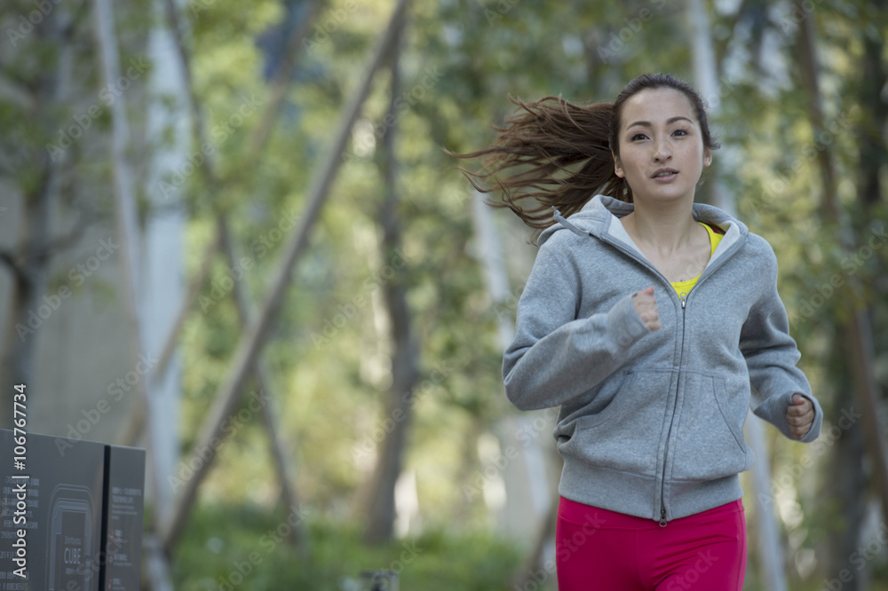 Women who are jogging in the park