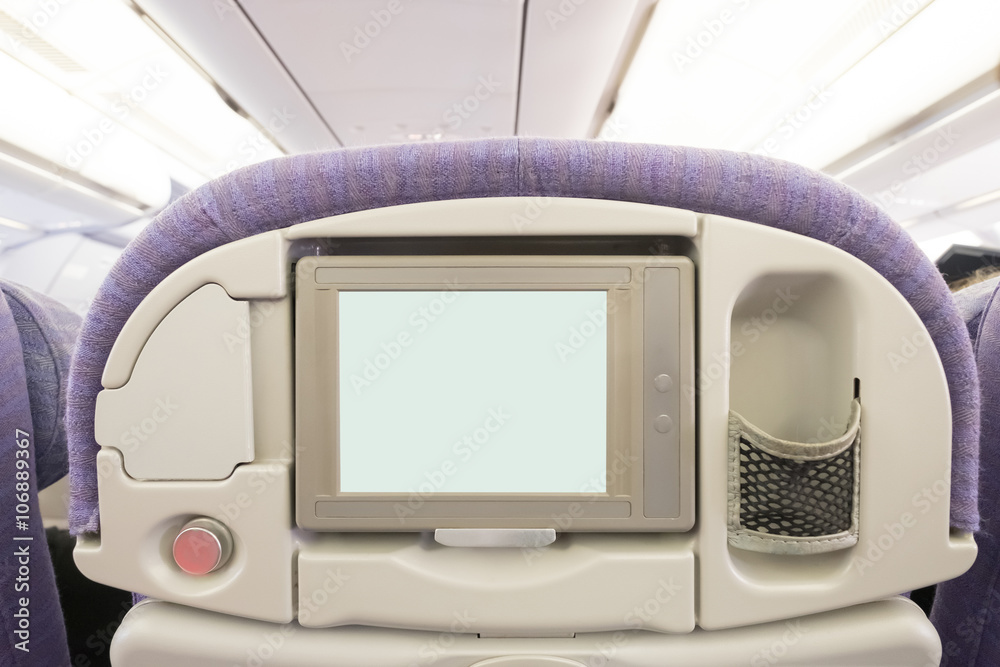 飞机座椅上的液晶显示屏