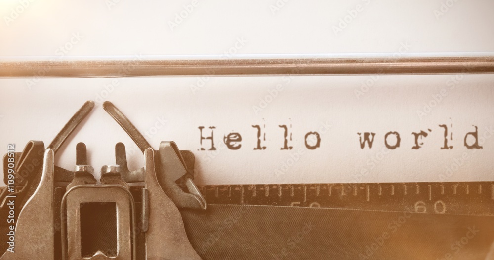 Composite image of the word hello
