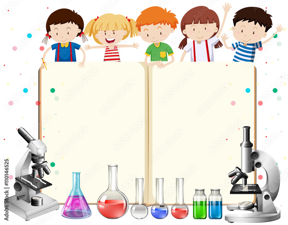 儿童与科学设备