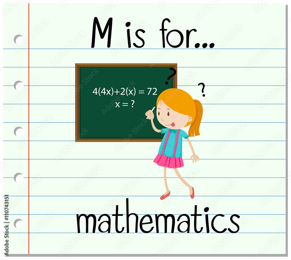 抽认卡字母M代表数学