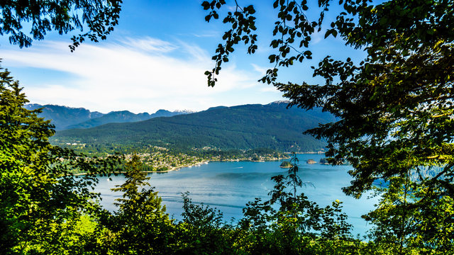 Village of Deep Cove, Burrard Inlet and Indian Arm near Vancouver a popular boating spot for the Van