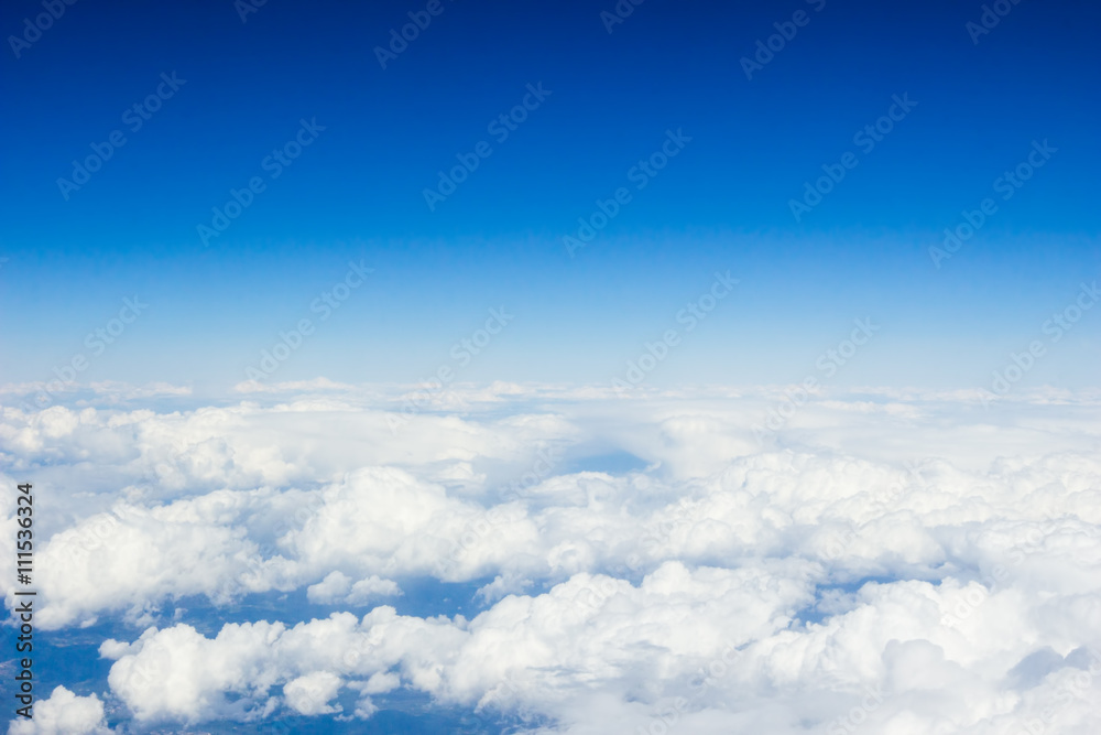 Beautiful view above clouds