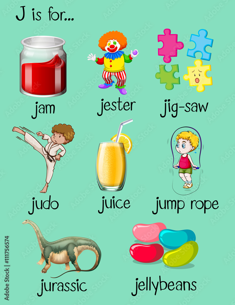 Different words begin with letter J