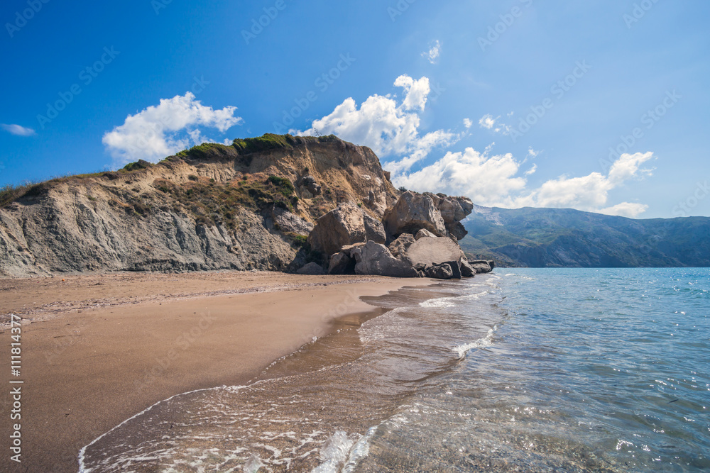 希腊卡拉马基-扎金索斯巨石沙滩