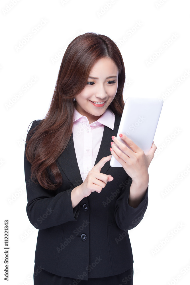Business woman use tablet pc