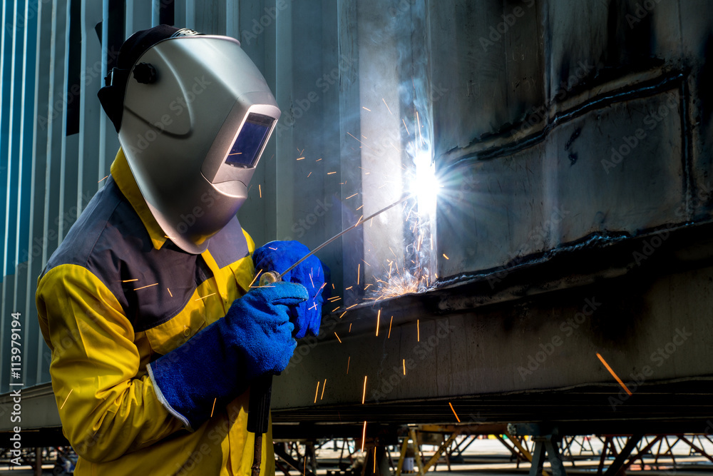 工业，Woker，焊接概念-焊接行业工人