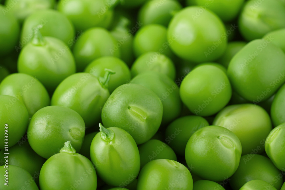 Young grean peas background