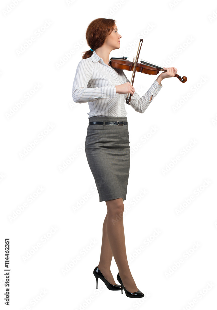 拉小提琴的女商人