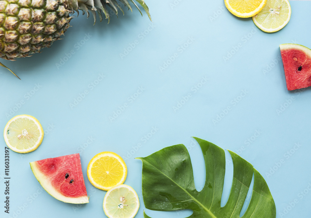 热带水果健康饮食维生素天然营养理念