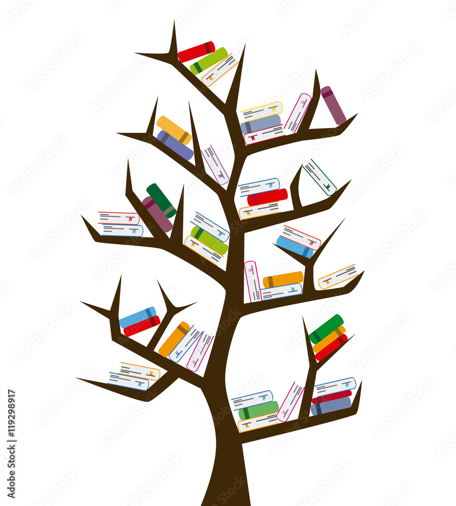 知识之树。树和书
