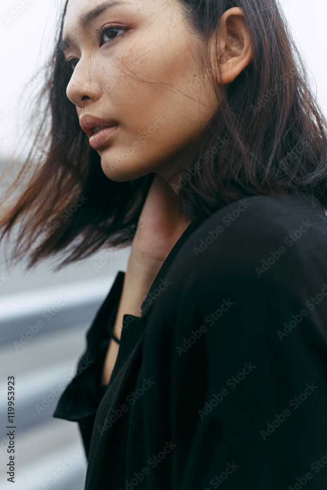 Woman Teenager Portrait Hipster Style Concept