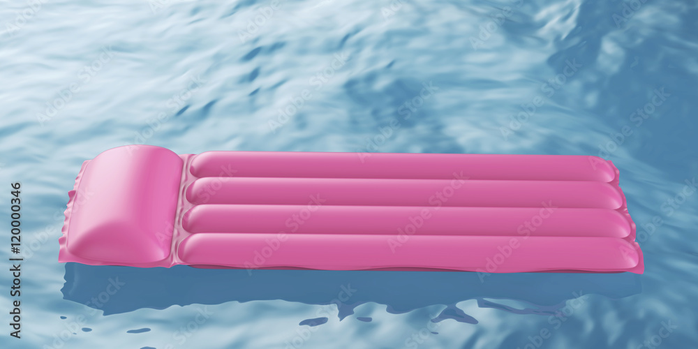 粉色泳池木筏