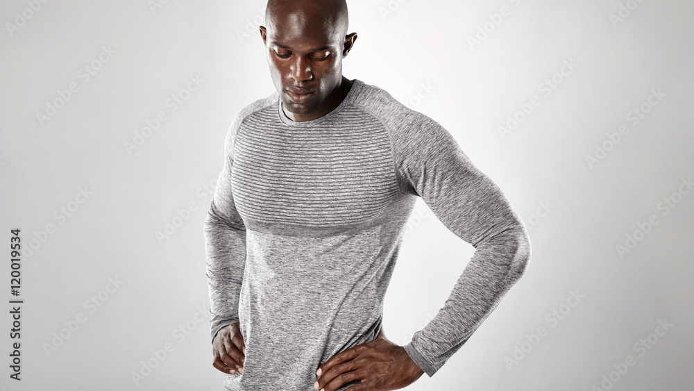 Muscular and strong african male model