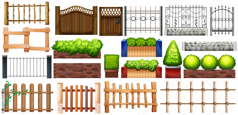 围栏和墙壁的不同设计