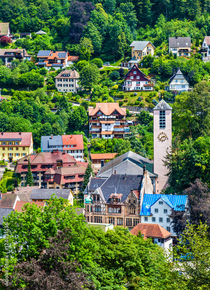 View of Triberg im Schwarzwald town - Germany