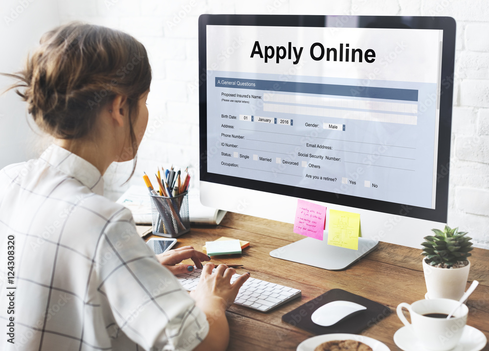 Apply Online Application College Form Concept