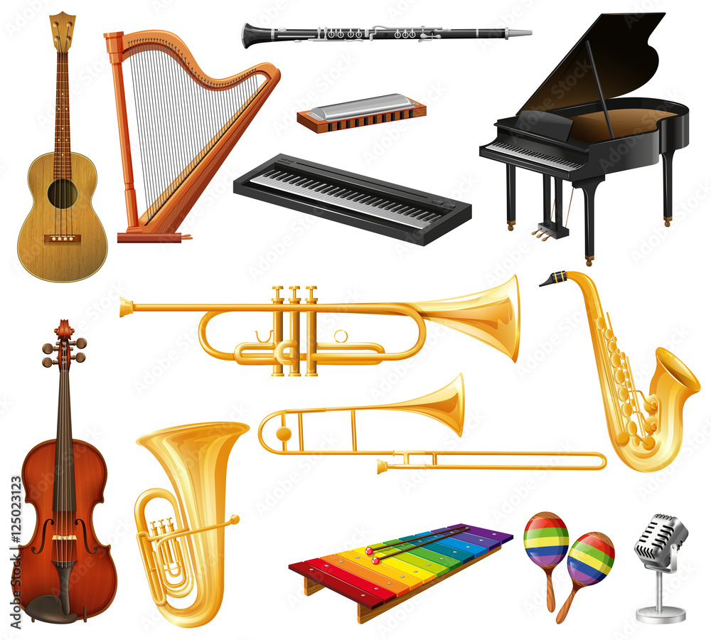 不同类型的乐器