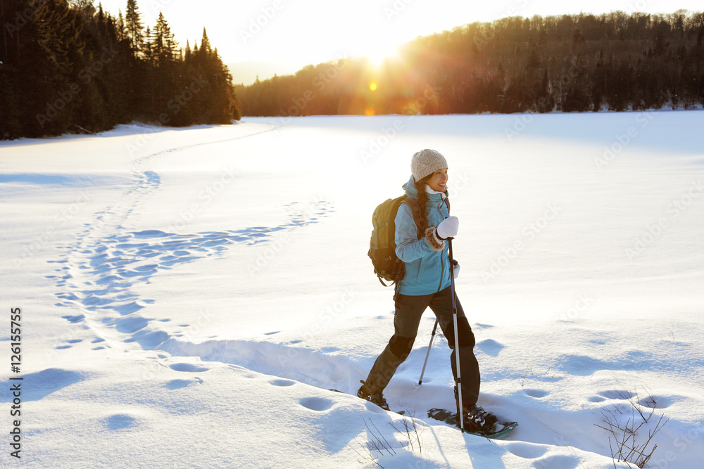冬季徒步运动活动女子雪鞋