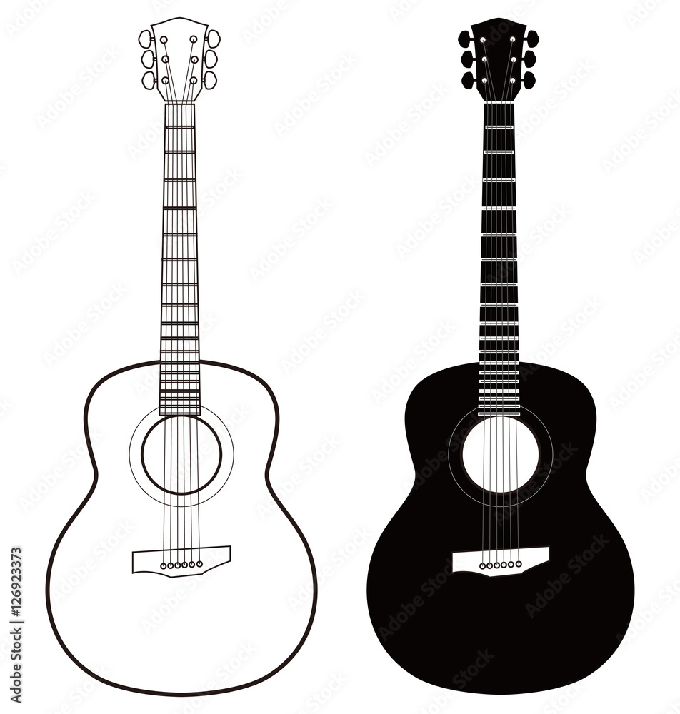 矢量吉他图形，音乐主题。