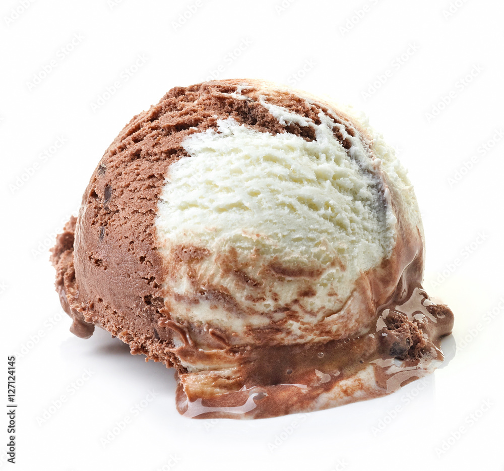 香草巧克力冰淇淋球