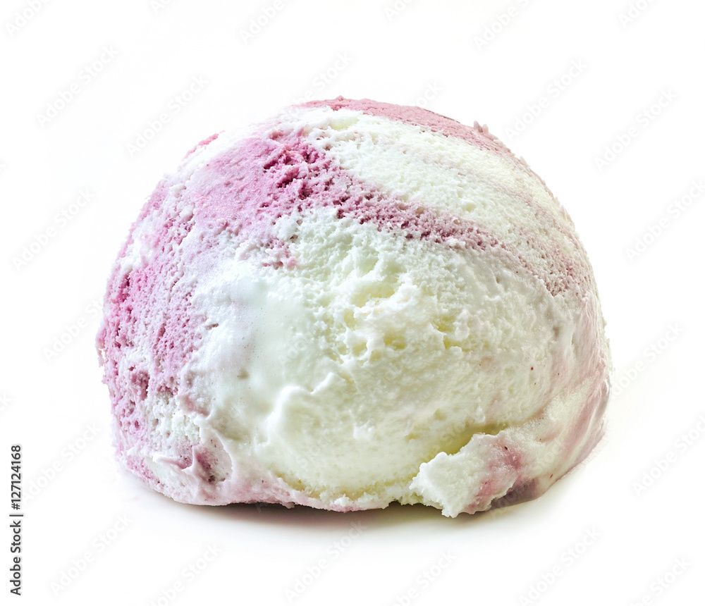 香草蓝莓冰淇淋球