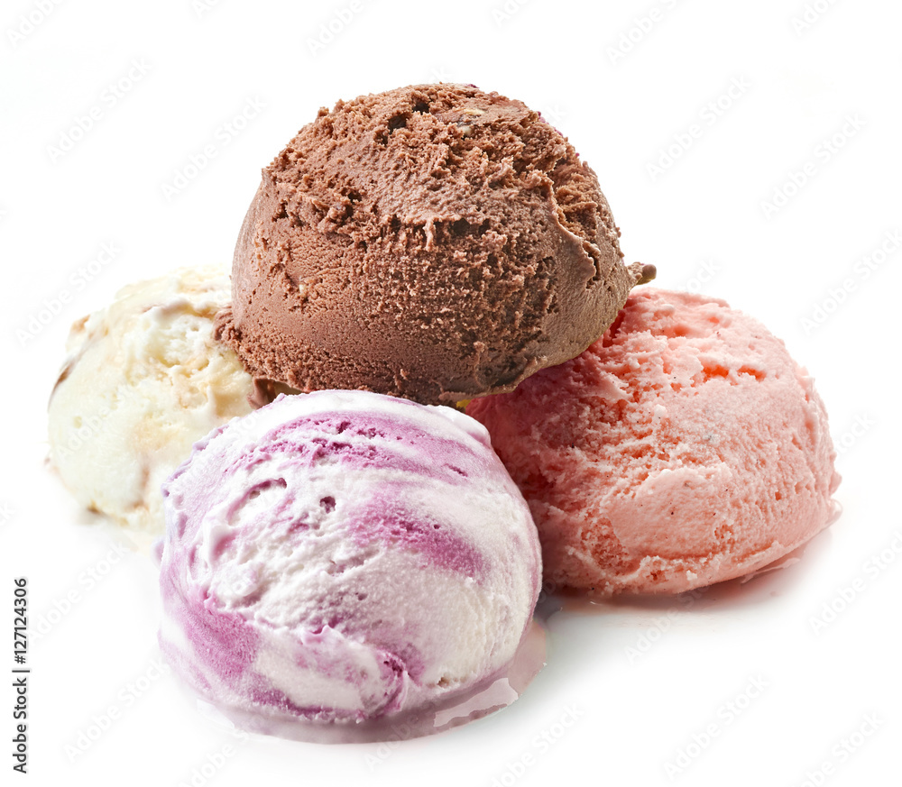 various ice cream balls
