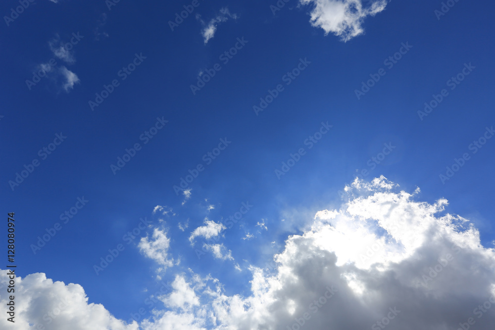 nice blue sky with white clouds