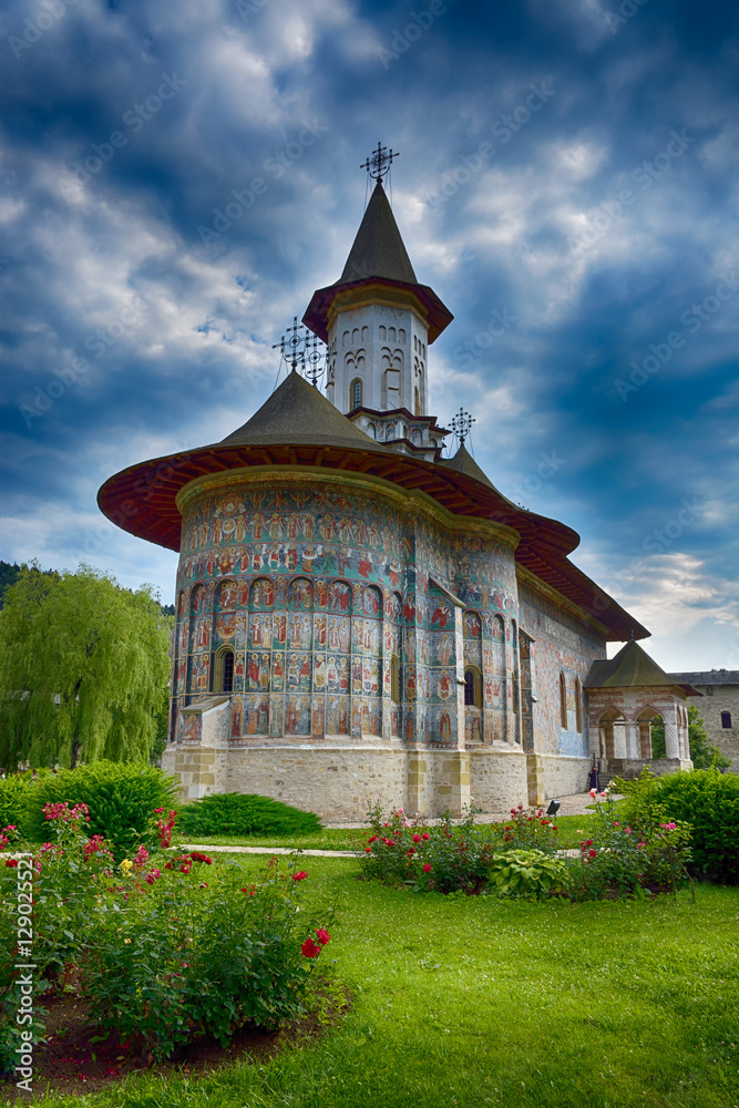 罗马尼亚苏切维塔彩绘修道院。它是联合国教科文组织世界遗产。