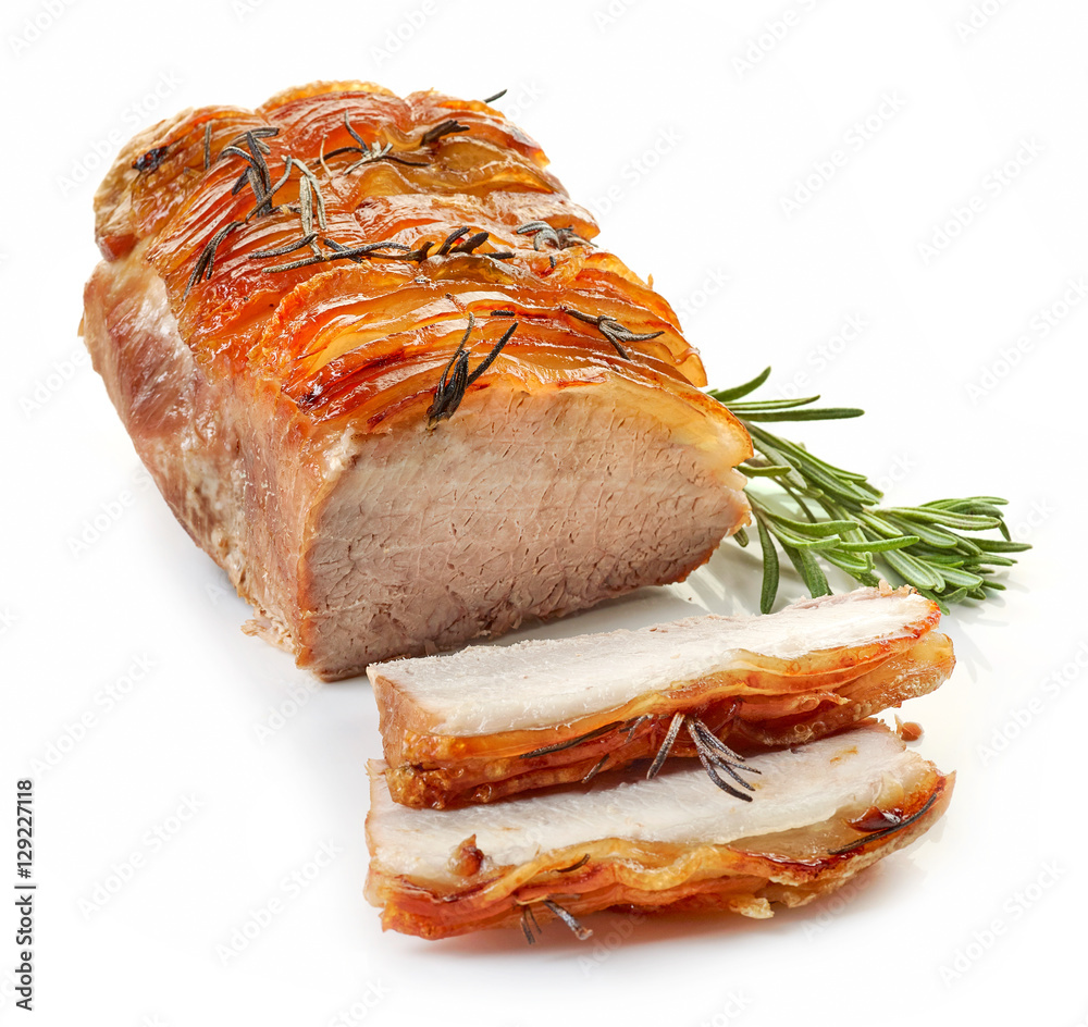 roasted sliced pork