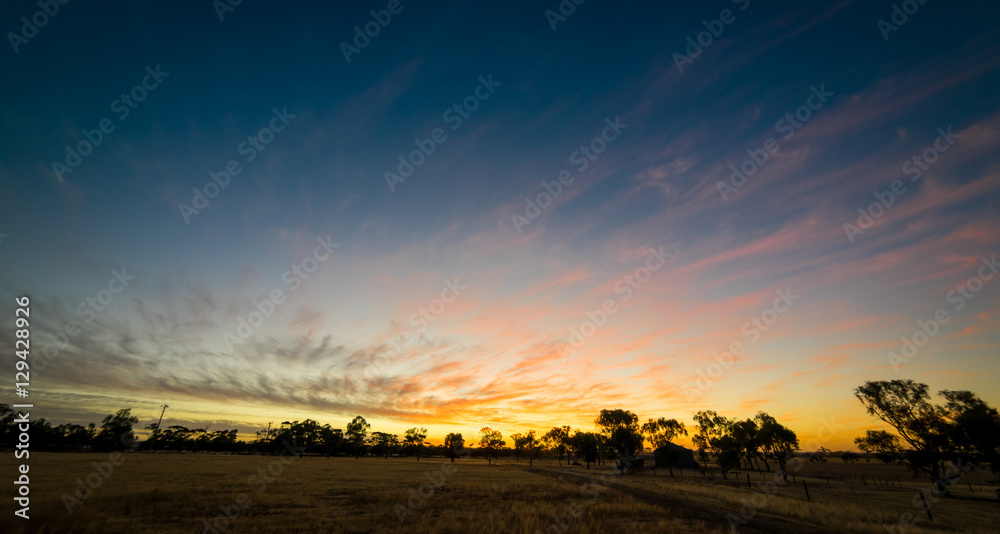 西澳大利亚海登美丽的日落