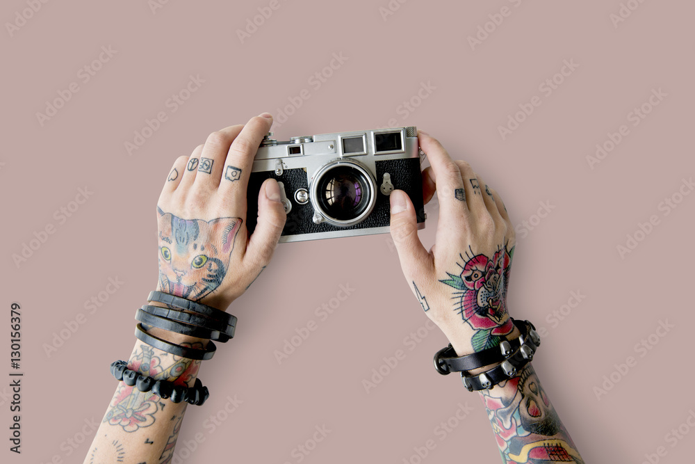 Tattoo Camera Photography Media Creative Film Concept